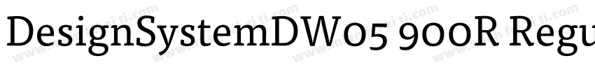 DesignSystemDW05 900R Regular字体转换